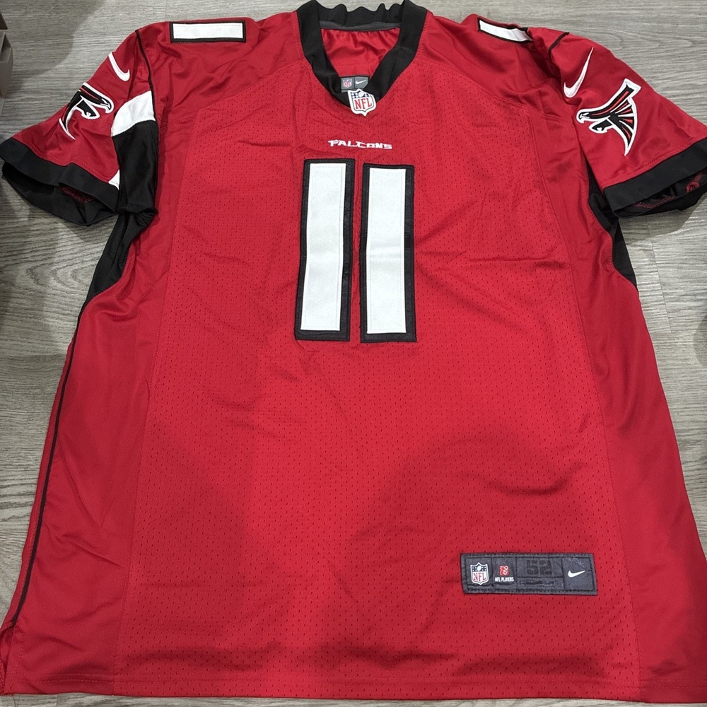 Mens Jullo Jones #11 Atlanta Falcons Nfl Football Shirt Jersey Red Size 2XL (52)